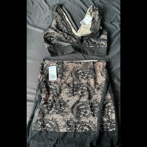 2pc top and skirt